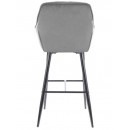 Стул барный SIGNAL CHERRY H-1 Velvet Bluvel 14 серый/черный